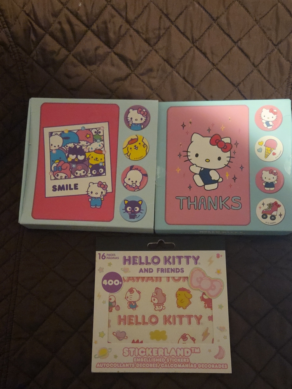 Hello Kitty-Note Card Set w/ Sticker Pack